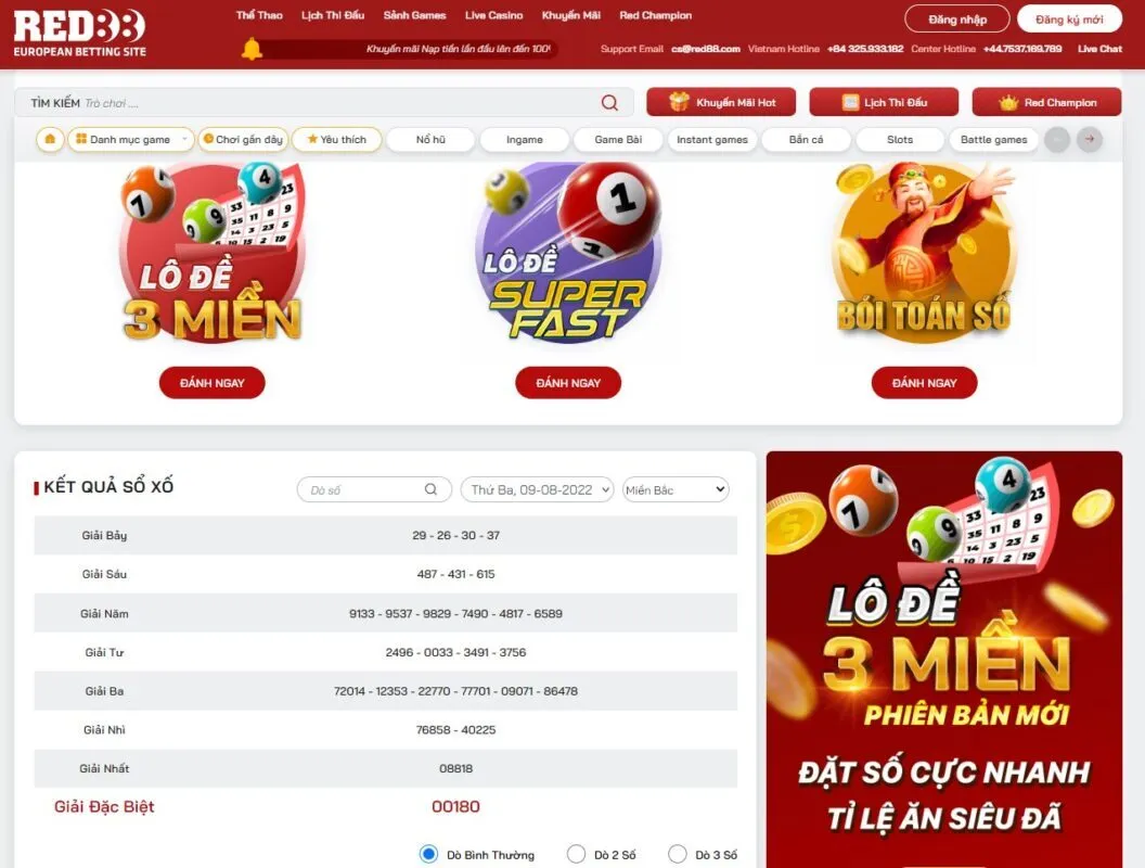 Đặt cược lô đề online tại Red88 Đặt cược lô đề online tại Red88